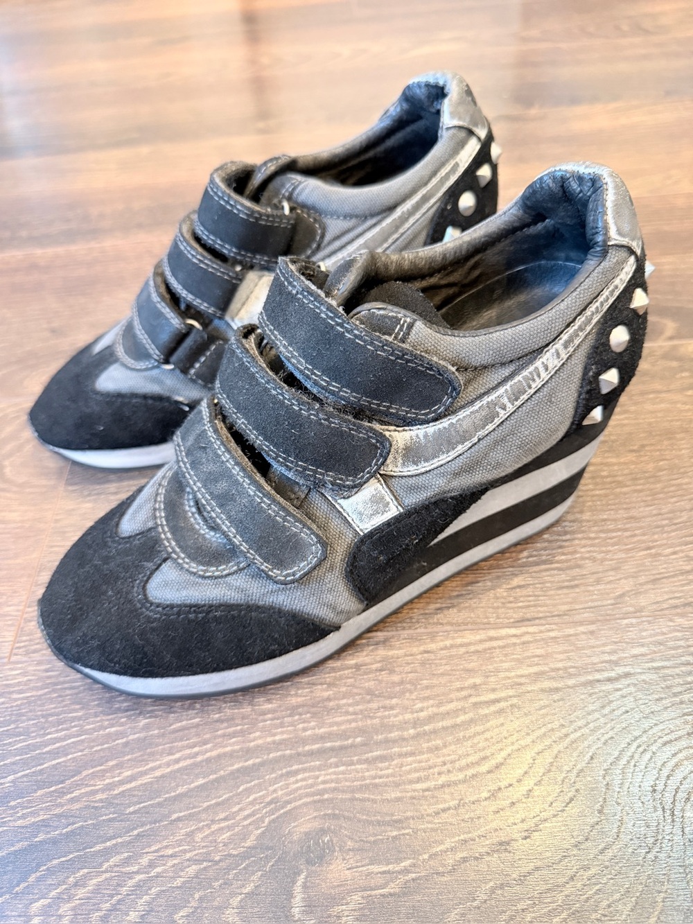 ASH distressed wedgie sneakers, NWOT, sz 37